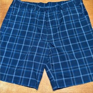 Hogan Blue Flat Front Shorts Casual Style